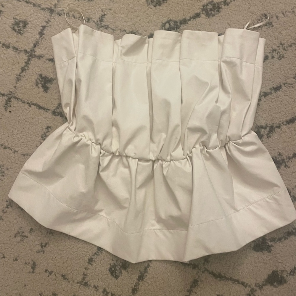 TCEC Alamont Faux Leather Strapless Top - Picture 3 of 6